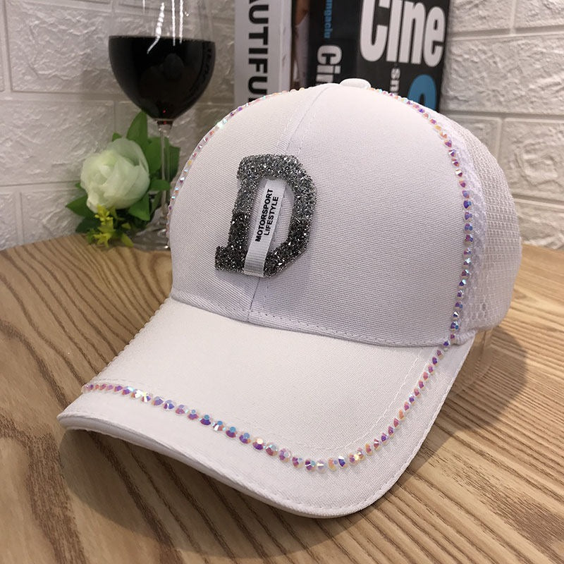 Wholesale Cotton Handmade Diamond Studded Baseball Caps